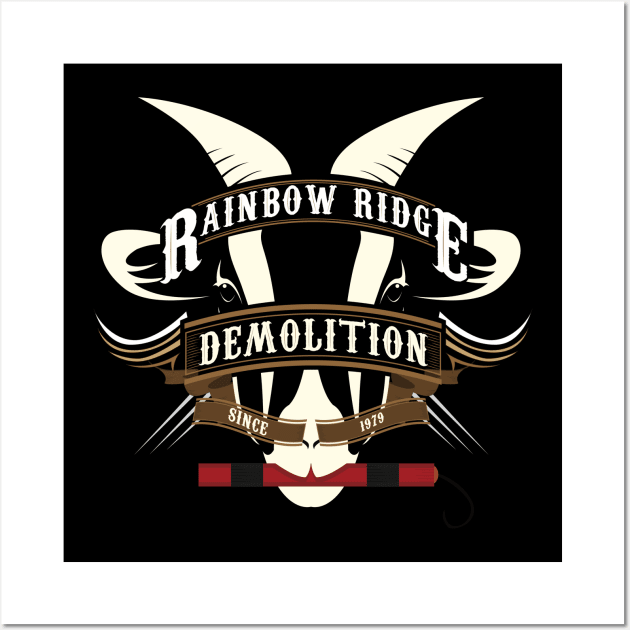 Rainbow Ridge Demolition Wall Art by DeepDiveThreads